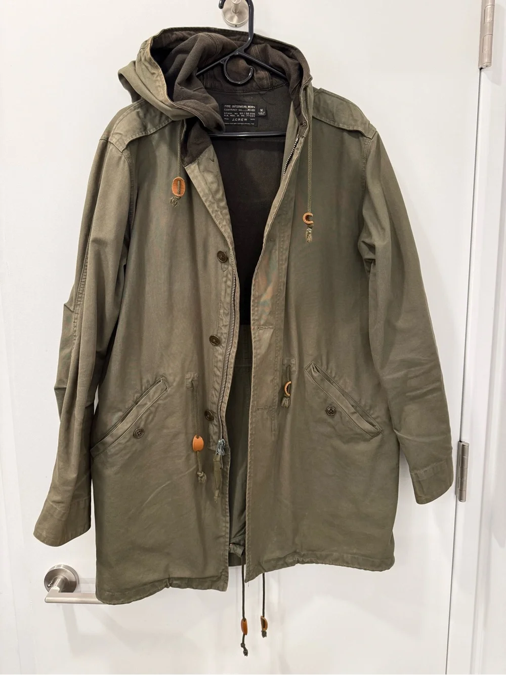J. Crew Olive Green Hooded Field Jacket
